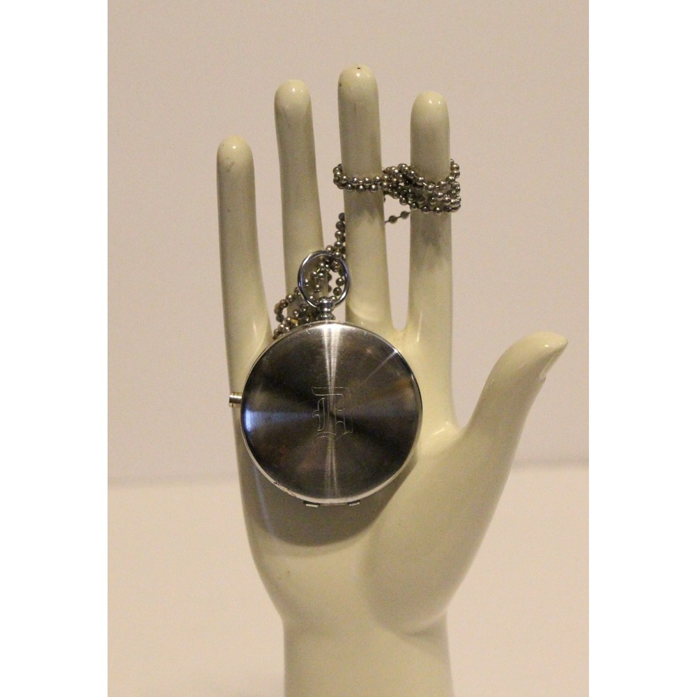 Vintage Pocket Compass Silver Tone Brand Taylor Ceebynite Made in Japan (A1) - Picture 4 of 8